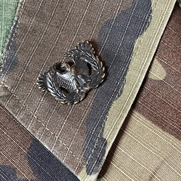 Vintage 1970s US Army Woodland Camo BDU Jacket Pants Set Mens USGI ECWCS - SMALL - Picture 7 of 16